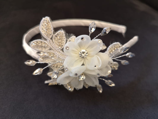 Flowergirl ivory headband - Flower