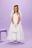 MASSIVE COMMUNION DRESS SALE 2024!!! Peridot White Communion Dress - P202