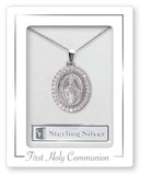 Communion sterling silver miraculous pendant - 69243