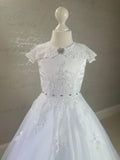 MASSIVE COMMUNION DRESS SALE 2024!!! Poinsettia White Communion Dress - CT5209