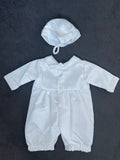 Boys Christening Romper - Ivory