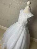 MASSIVE COMMUNION DRESS SALE 2024!!!  Romantica White Communion Dress - EG19609A