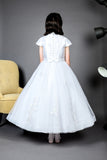 MASSIVE COMMUNION DRESS SALE 2024!!! Poinsettia White Communion Dress - MK2101