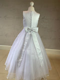 MASSIVE COMMUNION DRESS SALE 2024!!! Poinsettia White Communion Dress - CT5212