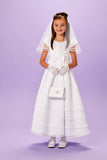 MASSIVE COMMUNION DRESS SALE 2024!!! Peridot White Communion Dress - P133