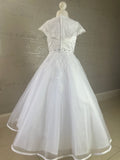 MASSIVE COMMUNION DRESS SALE 2024!!! Poinsettia White Communion Dress - CT5209