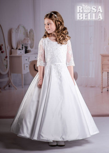 Sweetie Pie - Rosa Bella White Communion Dress - RB636