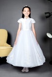 MASSIVE COMMUNION DRESS SALE 2024!!! Poinsettia White Communion Dress - MK2101