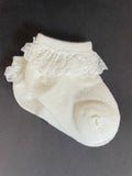 Flowergirl ivory frill socks - Flower