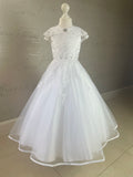 MASSIVE COMMUNION DRESS SALE 2024!!! Poinsettia White Communion Dress - CT5209