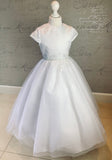 MASSIVE COMMUNION DRESS SALE 2024!!! Little People Communion White Dress - Shelby