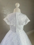 MASSIVE COMMUNION DRESS SALE 2024!!! Poinsettia White Communion Dress - CT5209