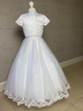 MASSIVE COMMUNION DRESS SALE 2024!!! Poinsettia White Communion Dress - CT5187