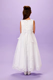 MASSIVE COMMUNION DRESS SALE 2024!!! Peridot White Communion Dress - P202