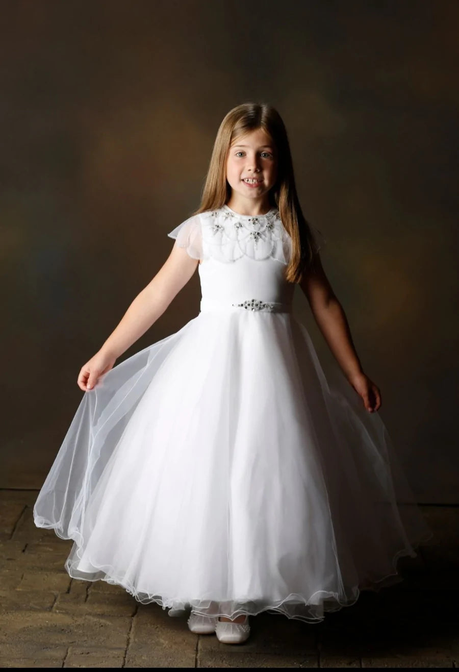 Little People Communion White Dress - Tatum