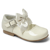 Flowergirl patent ivory shoes - Kirsty