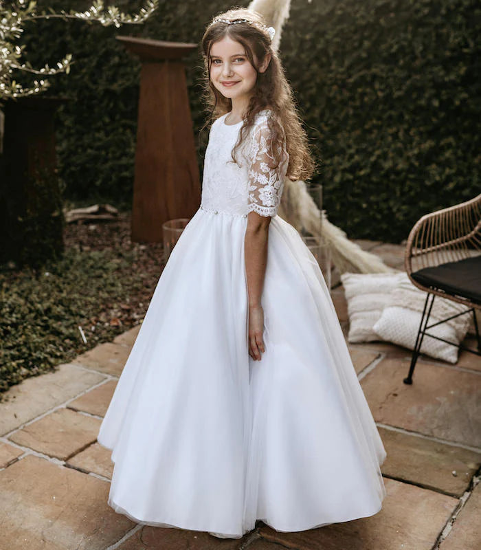 Emmerling White Communion Dress - Grace